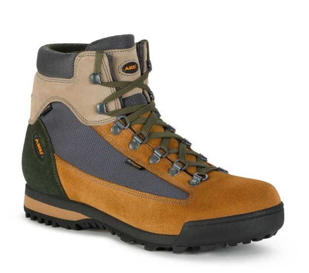 Aku buty sportowe trekkingowe damskie Slope GTX skórzane za kostkę brązowe szare