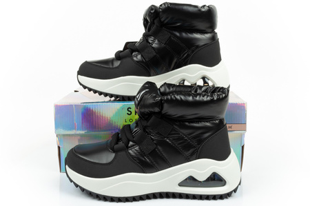 Buty zimowe śniegowce damskie Skechers Uno [177559/BLK]