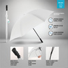 Perletti parasol długi XXL 132 cm biały wiatroodporny manualny