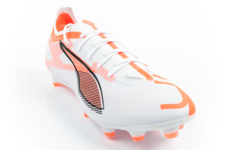 Puma Ultra 5 Match FG/AG buty piłkarskie korki piłka nożna lanki białe pomarańczowe