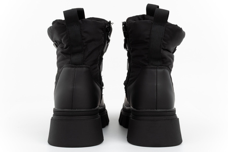 Lee Cooper buty zimowe damskie czarne ocieplane botki na zamek