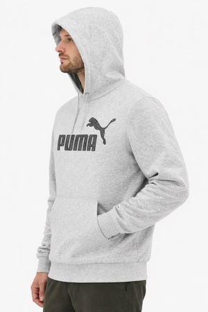Puma bluza sportowa kangurka z kapturem męska szara modna bawełniana