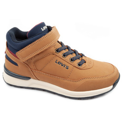 Levi's buty dziecięce sportowe Sierra wysokie brązowe na rzep
