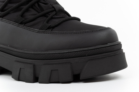 Lee Cooper buty zimowe damskie czarne ocieplane botki na zamek
