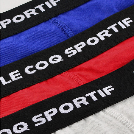 Le Coq Sportif bokserki majtki męskie 3PAK czerwone szare granatowe