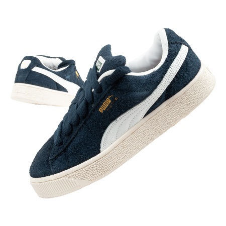 Puma Suede XL Hairy buty męskie sneakersy skóra modne granatowe